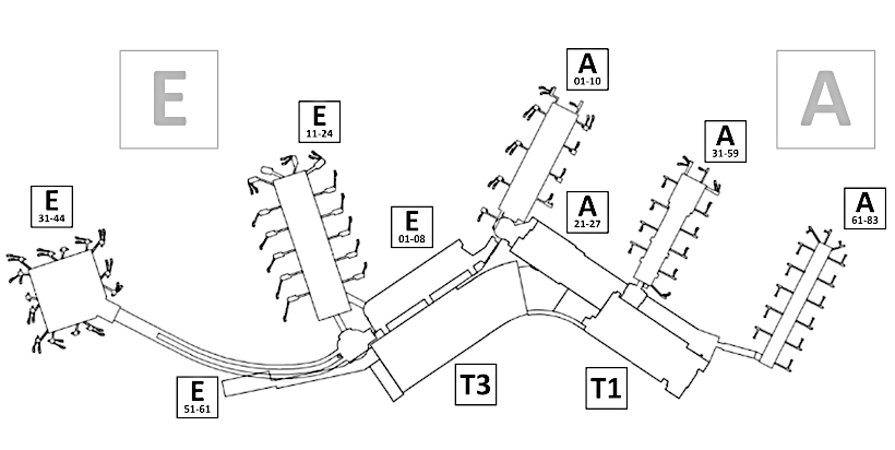 Fiumicino airport map